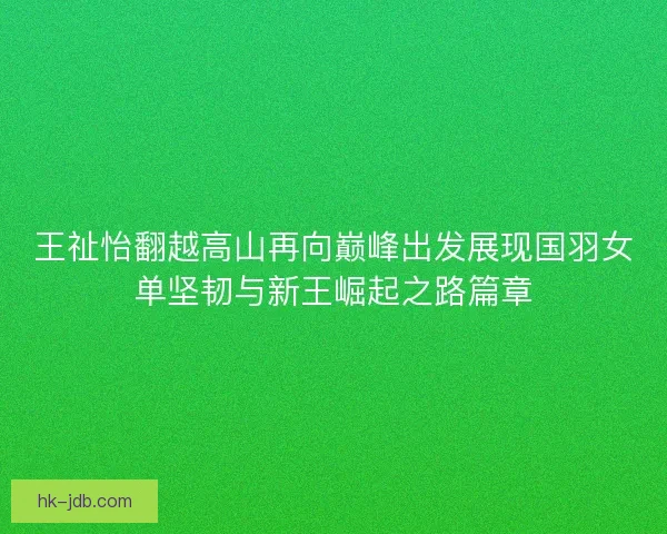 王祉怡翻越高山再向巅峰出发展现国羽女单坚韧与新王崛起之路篇章